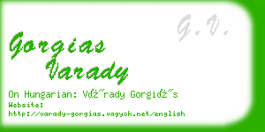 gorgias varady business card